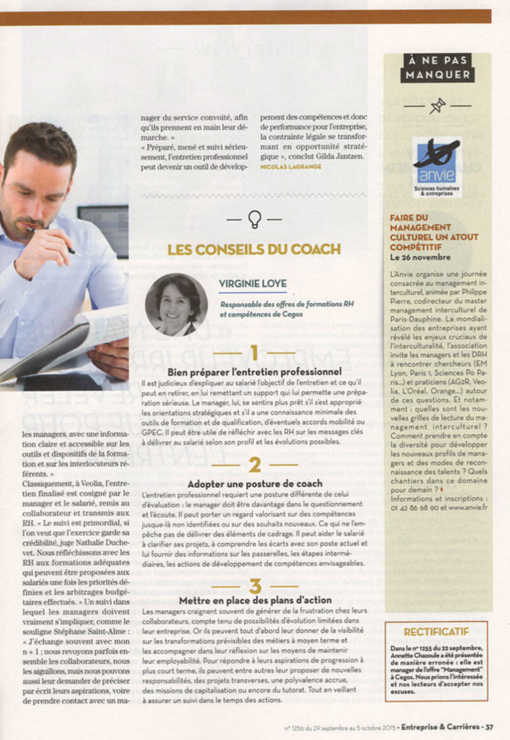 Gilda Jantzen - Article paru dans Entreprise & Carrières, octobre 2015