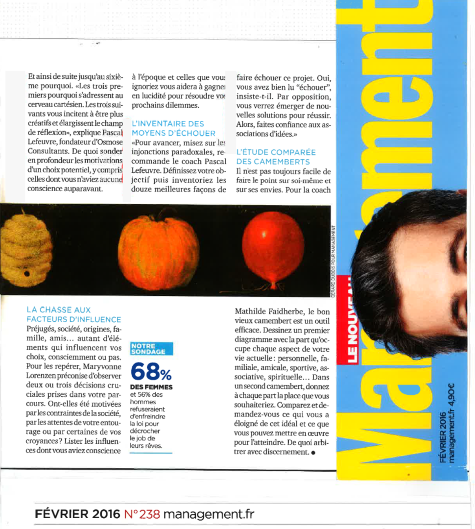 Mathilde Faidherbe, Agissens, article paru dans la revue Management, février 2016