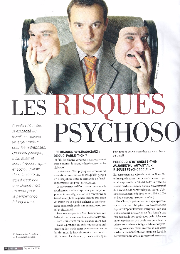 Les risques psychosociaux, Courtage News, septembre 2010 p1